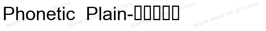 Phonetic Plain字体转换
